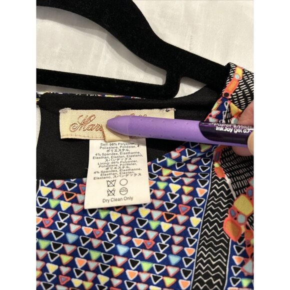 Mara Hoffman Womens Shift Dress XS Camel Print Geometric Colorful Bright Bodycon - Picture 9 of 11